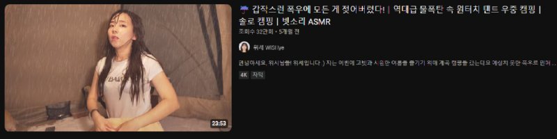 ㅇㅎ) 요즘 여자 캠핑 유튜버들 근황6