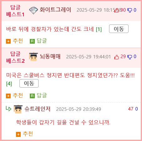 미국에서 꽤 심하게 받아들여지는 교통법위반2