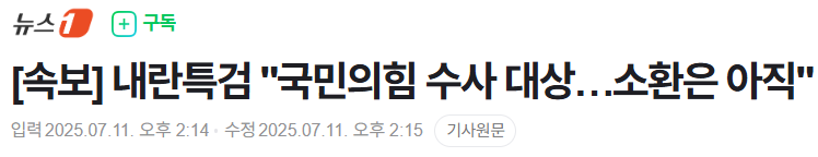 내란특검 국민의힘 수사 대상1