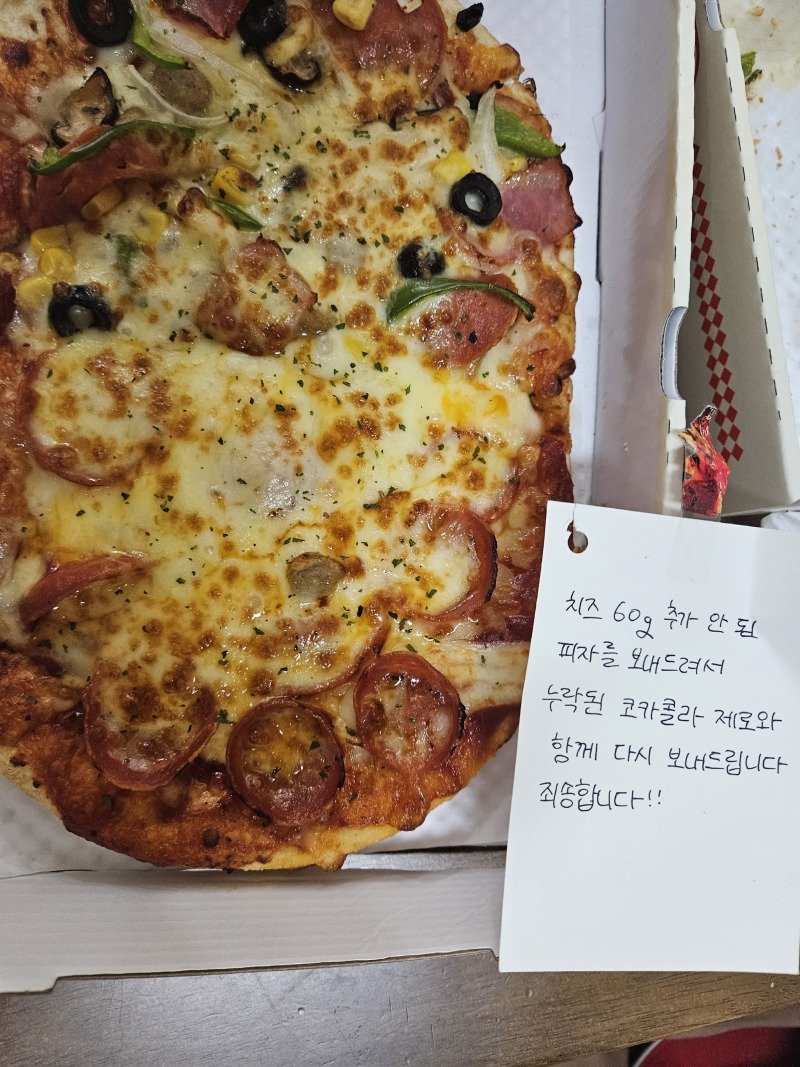 피자 시켰는데 잘못 옴, 그리고1