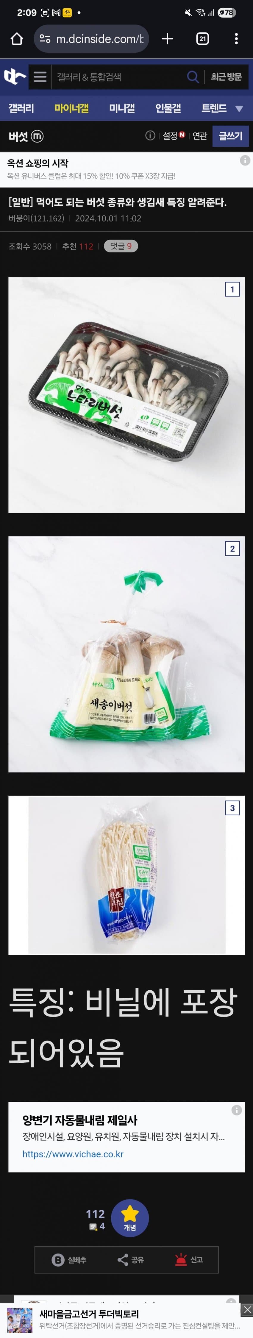 버섯 전문가가 알려준 식용버섯 구분법1