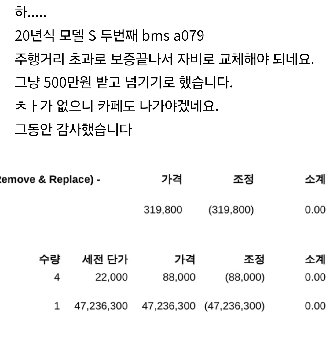 테슬라 차주의 눈물.EV1