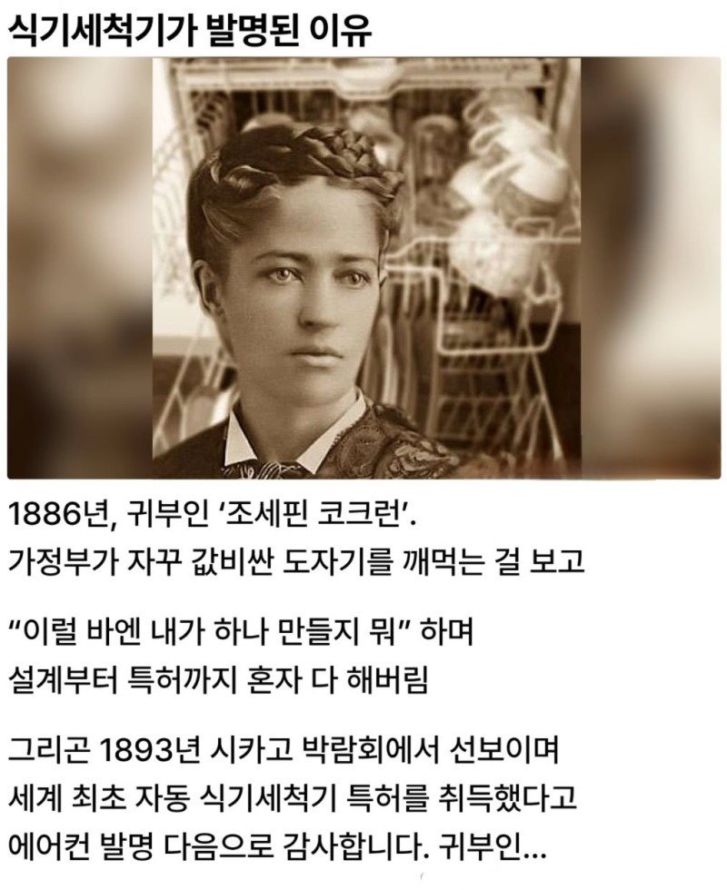 식기세척기가 발명된 이유1