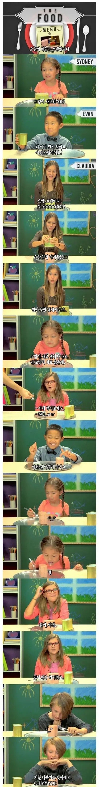 외국 아이들이 스팸 햄을 본 반응1