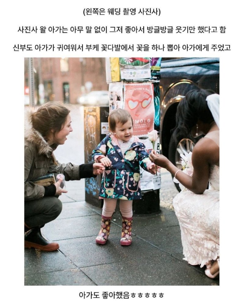 웨딩촬영 신부 보고 최애 공주님이라고 믿은 아기2