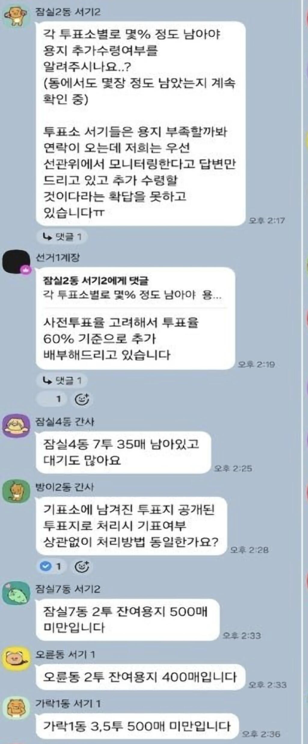 선관위 투표 용지 부족한거 알고있었다고 하는데요?1