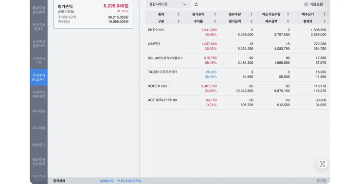 코스피 소액 투자중인데요3