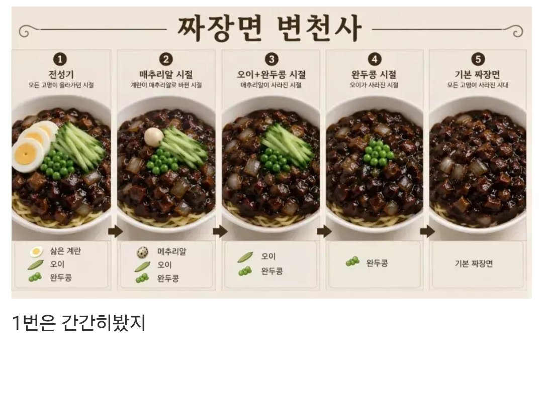 계속 너프 돼고있는 짜장면1