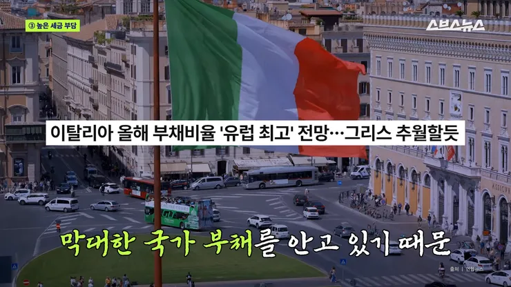 나랏빚이 5천 조 폭염 이후 무너지는 중인 이탈리아 근황3