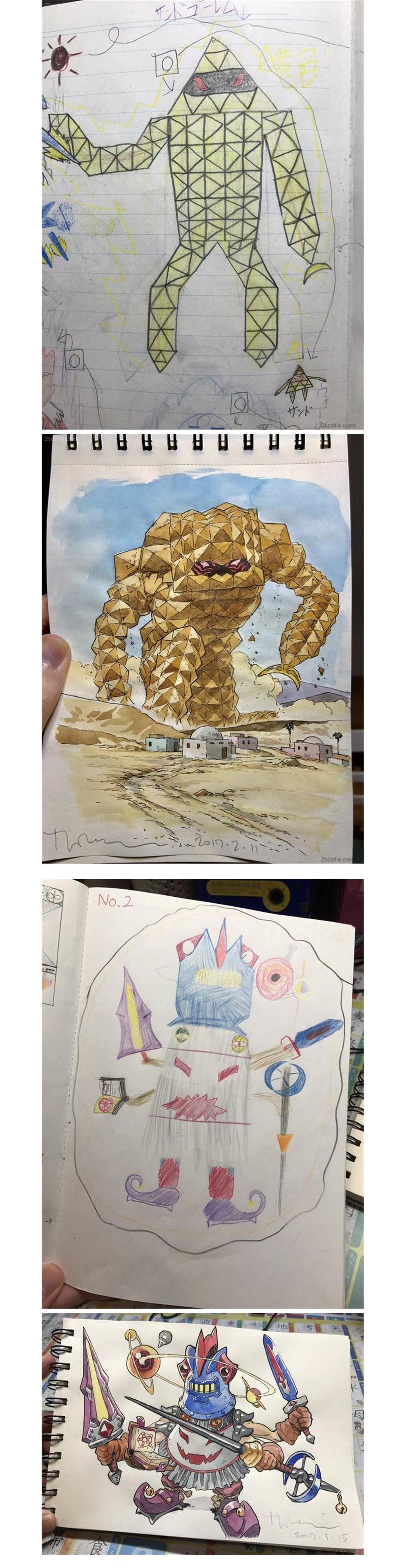 아들이 그리면 아빠가 고쳐준다.3