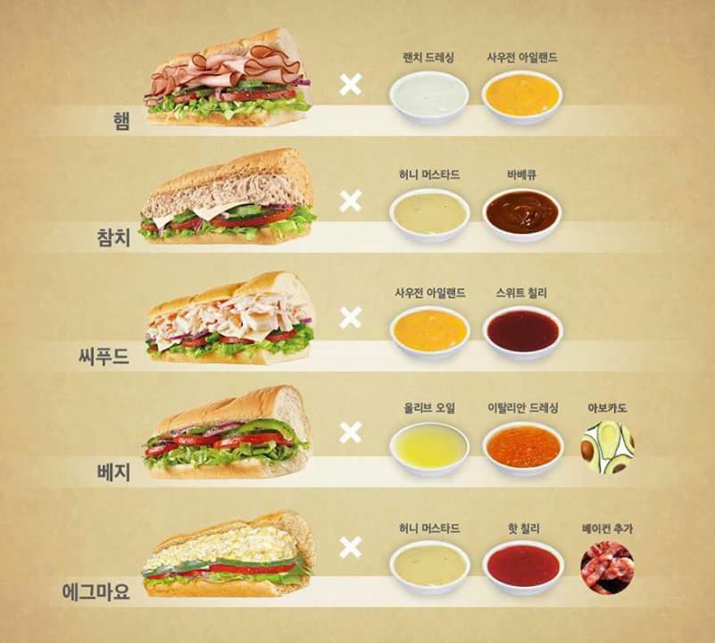 서브웨이 꿀조합1