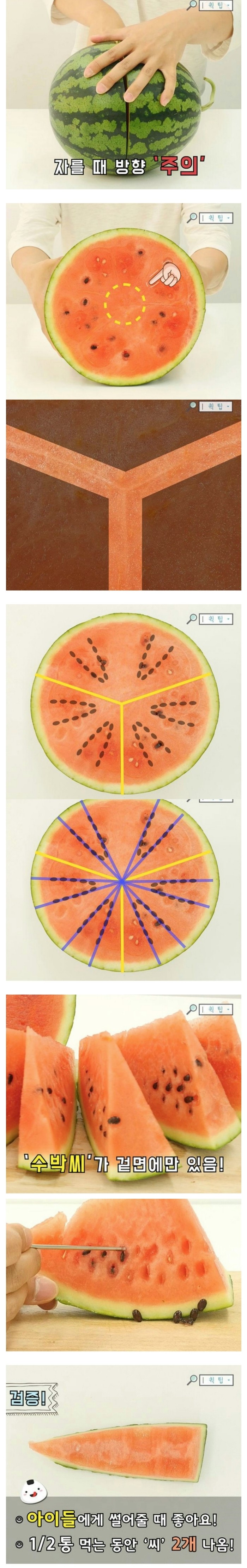 수박.. 이렇게 자르면 정말 이렇습니까?1