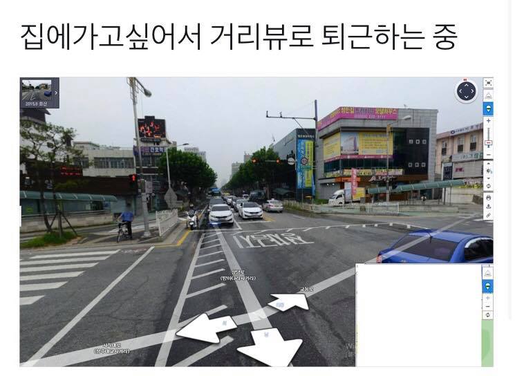집에 가고 싶어서 거리뷰로 퇴근하는 중.jpg2
