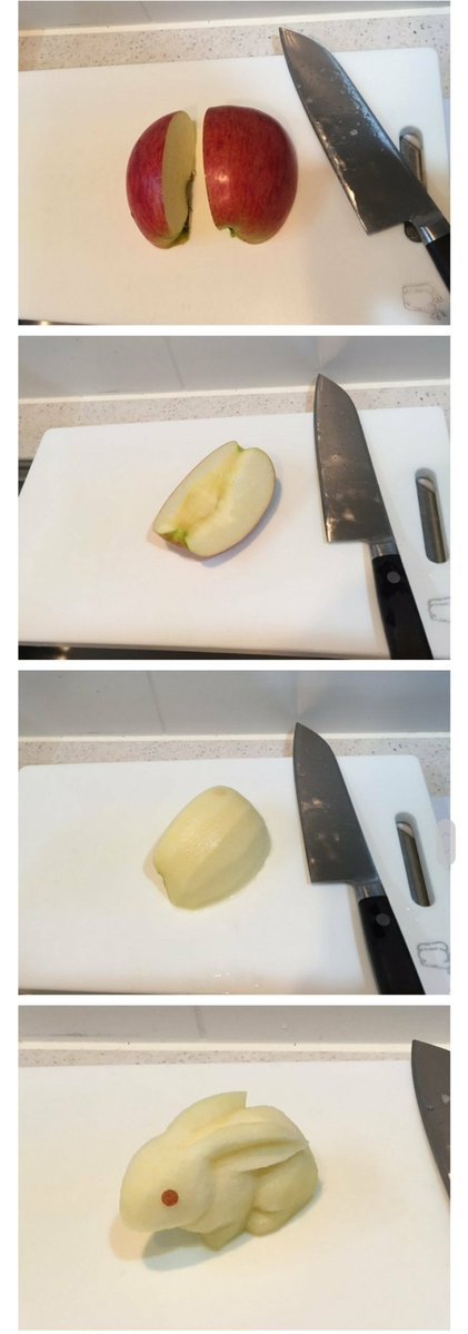 이게 그 애니에서만 보던 토끼사과군요?1