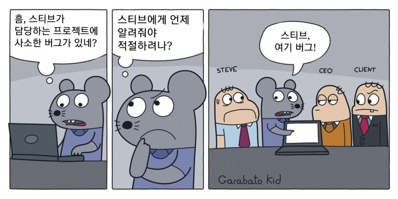부하직원의 코드 오류를 발견한 상사.1