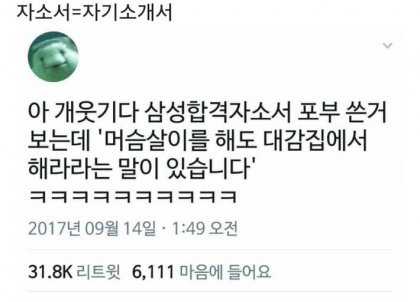 삼성전자 자소서 명작1