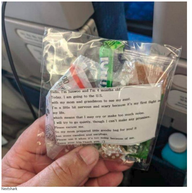 비행기 승객 전원에게 편지+ 선물 돌린 어느 한국인 엄마4