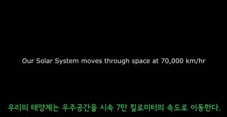 태양계의 실제 움직임 (3D)5