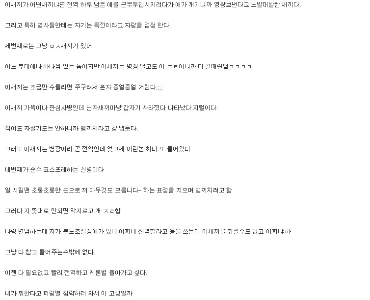 웃대에 올라온 한 부사관의 하소연2