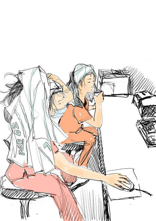 음압병상 간호사가 그린 그림일기.gisa6