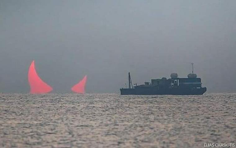 중동에서 찍었다고 하는 일식 일출1